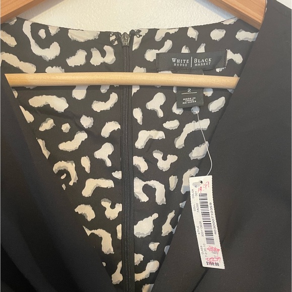 NWT White House Black Market size 2 Deep V Dress - Picture 8 of 10